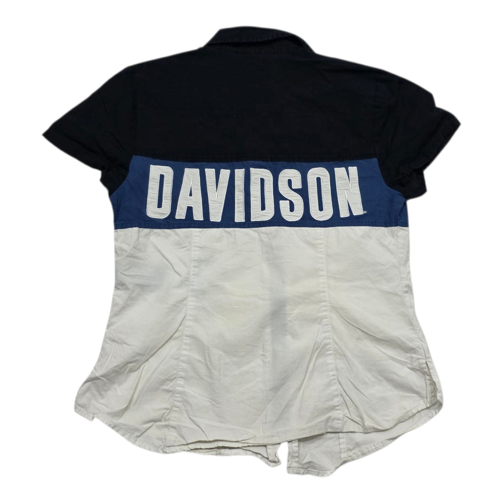 Camisola Harley Davidson Mujer Talla Chica Blanco Con Negro