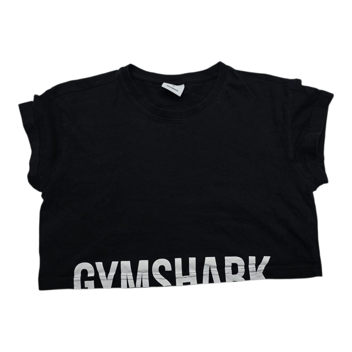 Playera Corta Gymshark De Mujer Talla Chica Color Negro