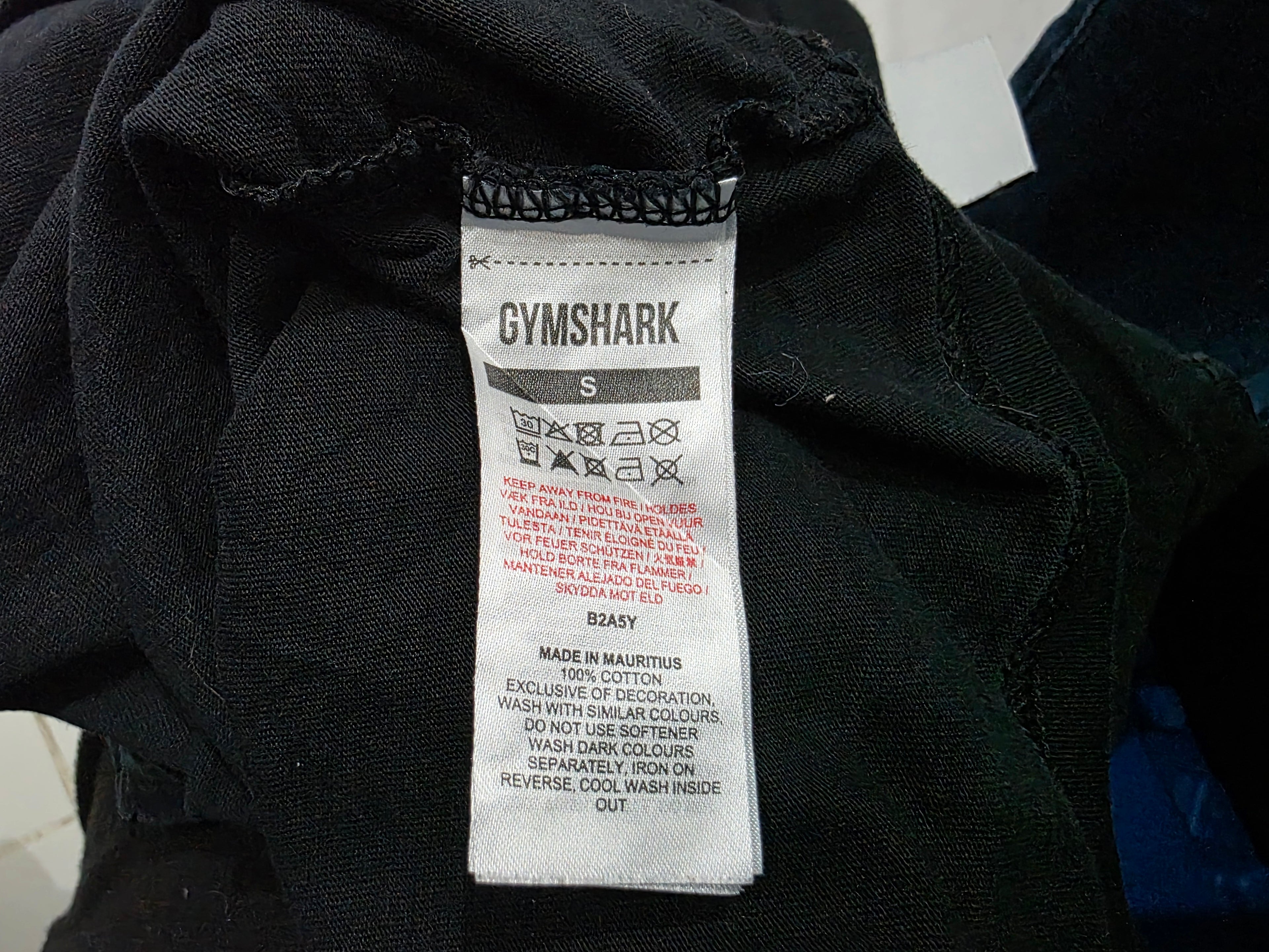 Playera Corta Gymshark De Mujer Talla Chica Color Negro