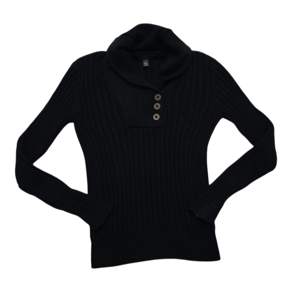 Sueter Ralph Lauren De Muer Cuello Alto Negro Talla Chica