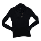 Sueter Ralph Lauren De Muer Cuello Alto Negro Talla Chica