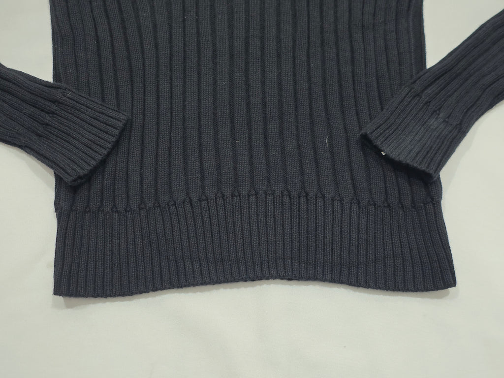Sueter Ralph Lauren De Muer Cuello Alto Negro Talla Chica