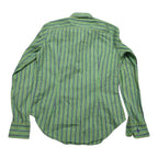 Camisa Ralph Lauren De Mujer Talla 4 Verde Rayada