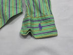 Camisa Ralph Lauren De Mujer Talla 4 Verde Rayada