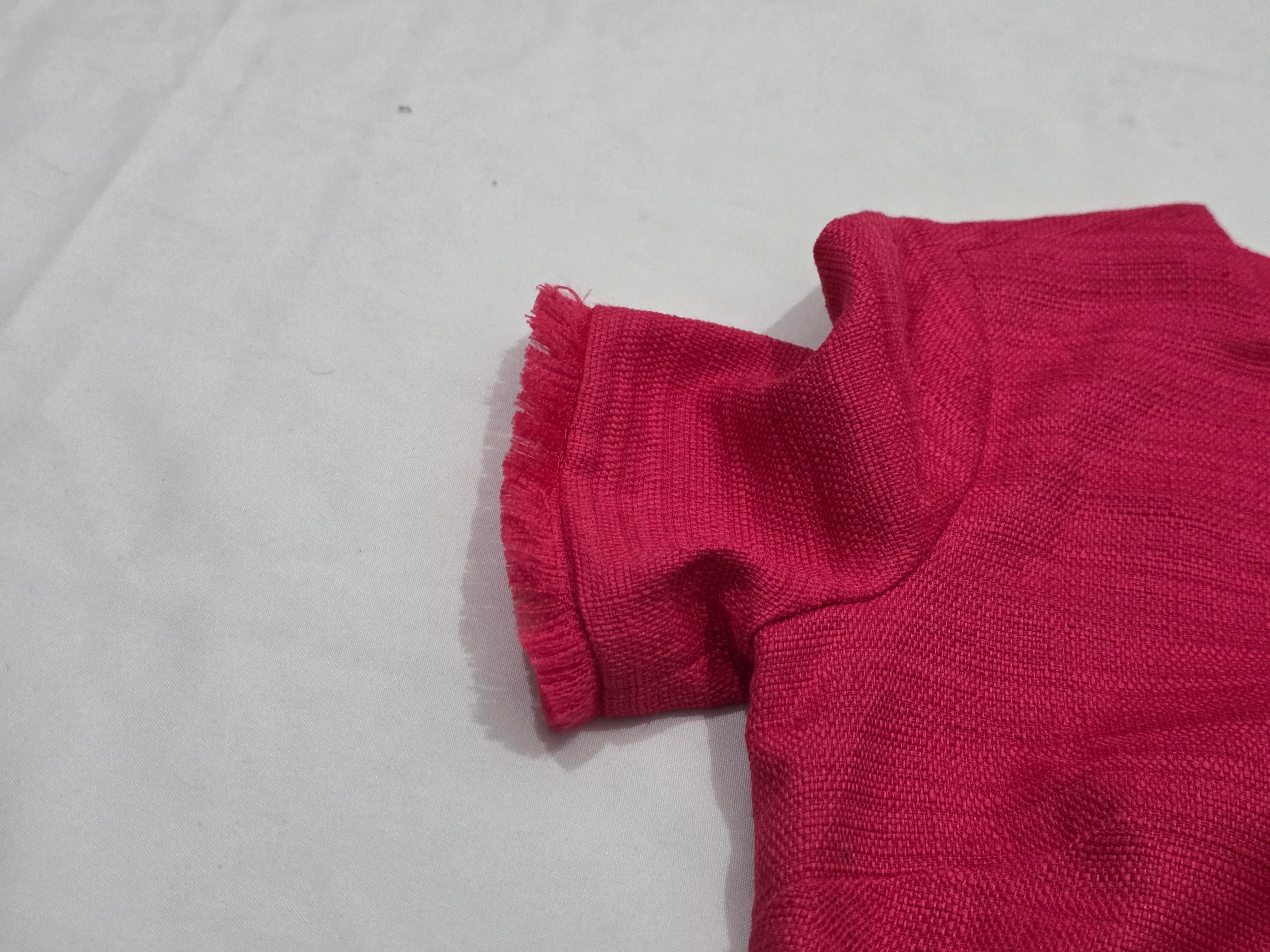 Vestido Tommy Hilfiger Manga Corta Color Fucsia Talla 4
