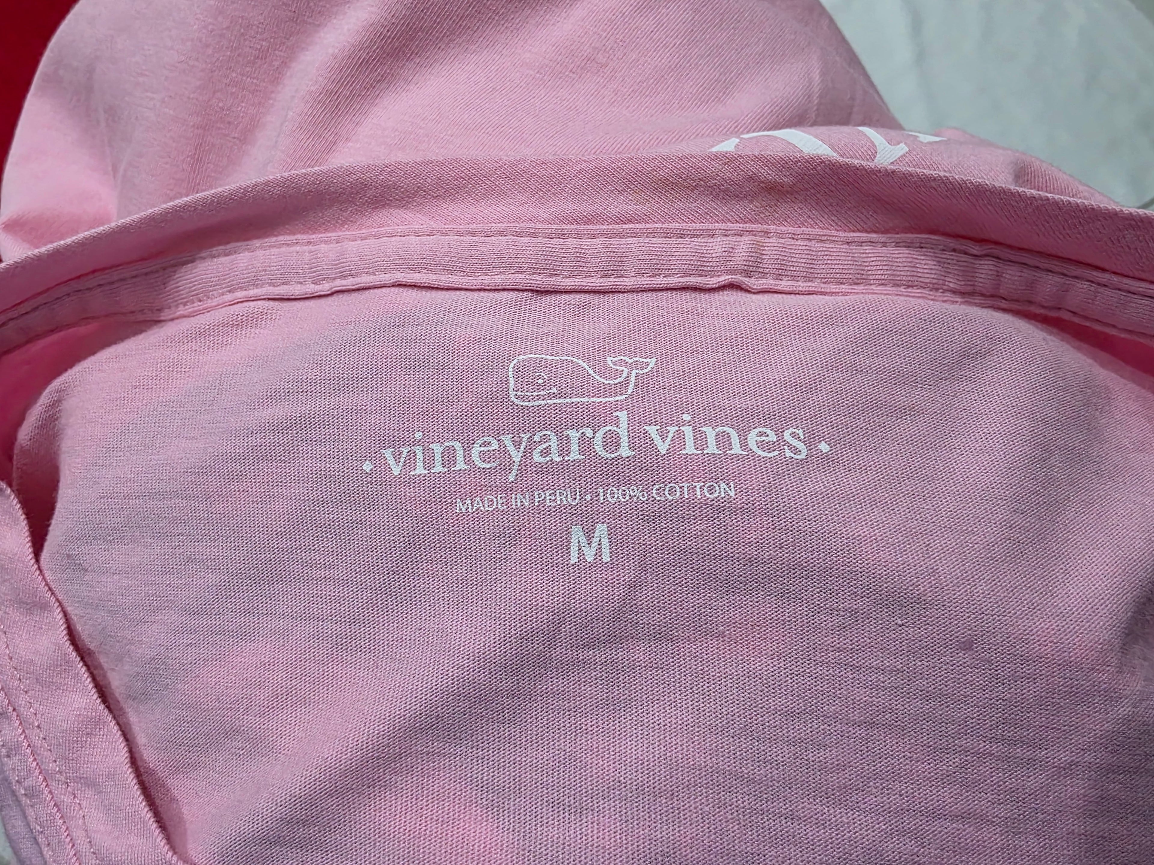 Playera Vineyard Vines Mujer Mediana Color Rosa Manga Corta