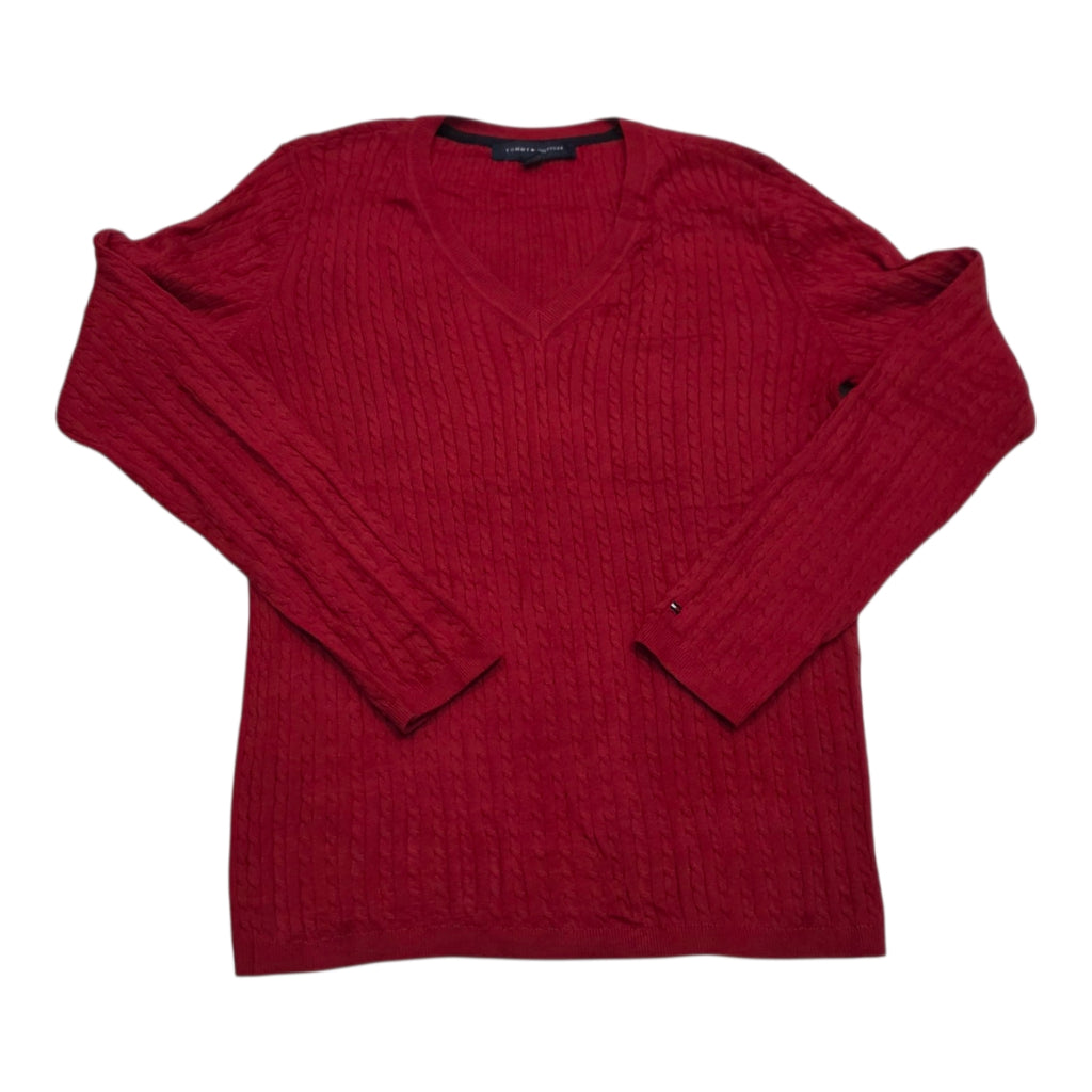 Sueter Tommy Hilfiger Mujer Mediana Color Rojo Cuello V