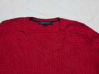 Sueter Tommy Hilfiger Mujer Mediana Color Rojo Cuello V