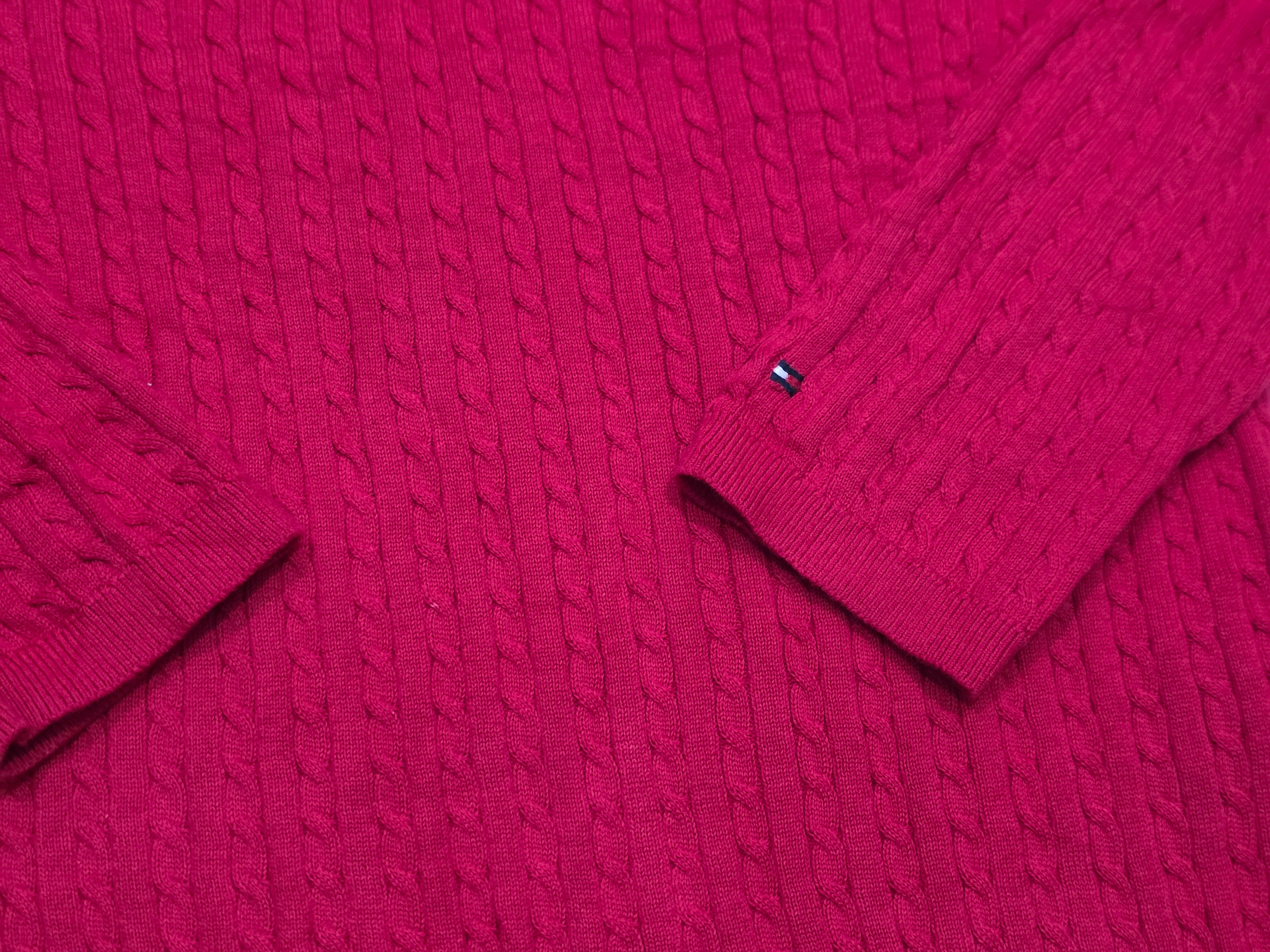 Sueter Tommy Hilfiger Mujer Mediana Color Rojo Cuello V