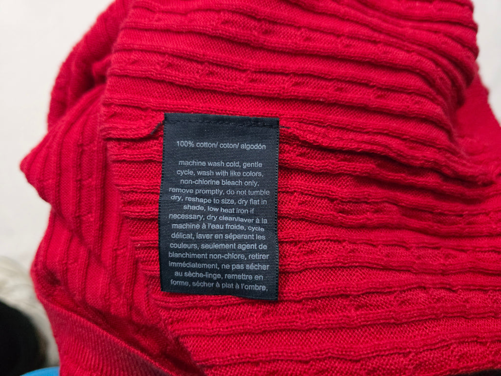 Sueter Tommy Hilfiger Mujer Mediana Color Rojo Cuello V