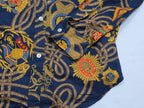 Camisa Ralph Lauren Mujer Mediana Petite Azul Con Dorado