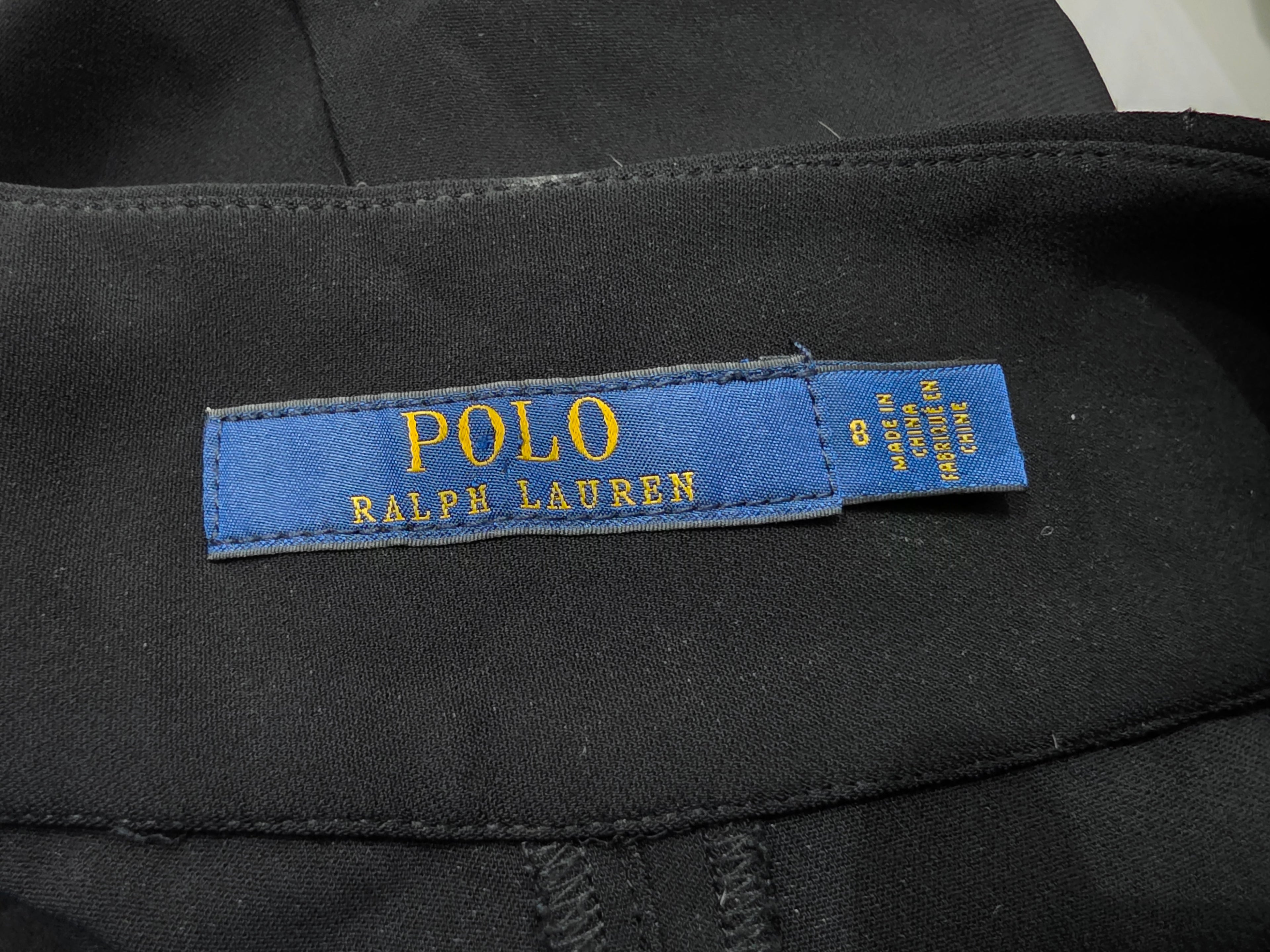 Pantalón Negro Tipo Culotte Pierna Amplia Polo Ralphlauren 8