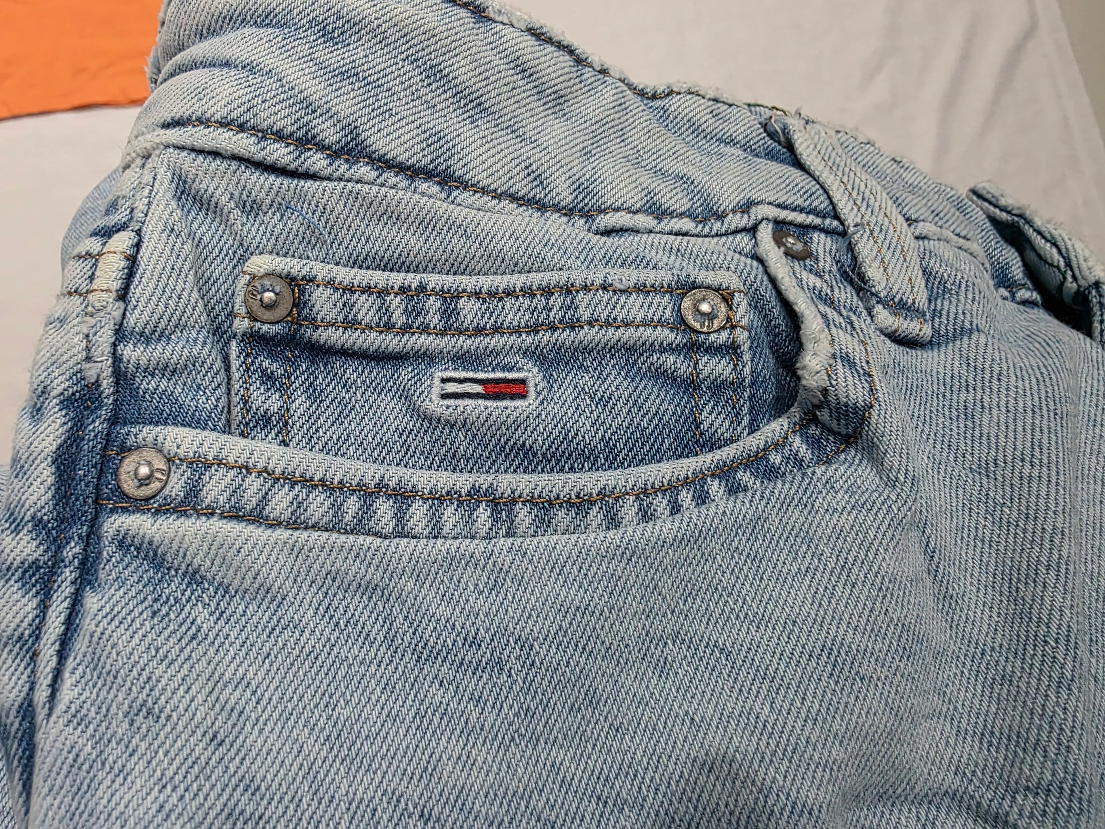 Pantalon Tommy Hilfiger Mujer 10 High-rise Straight Azul