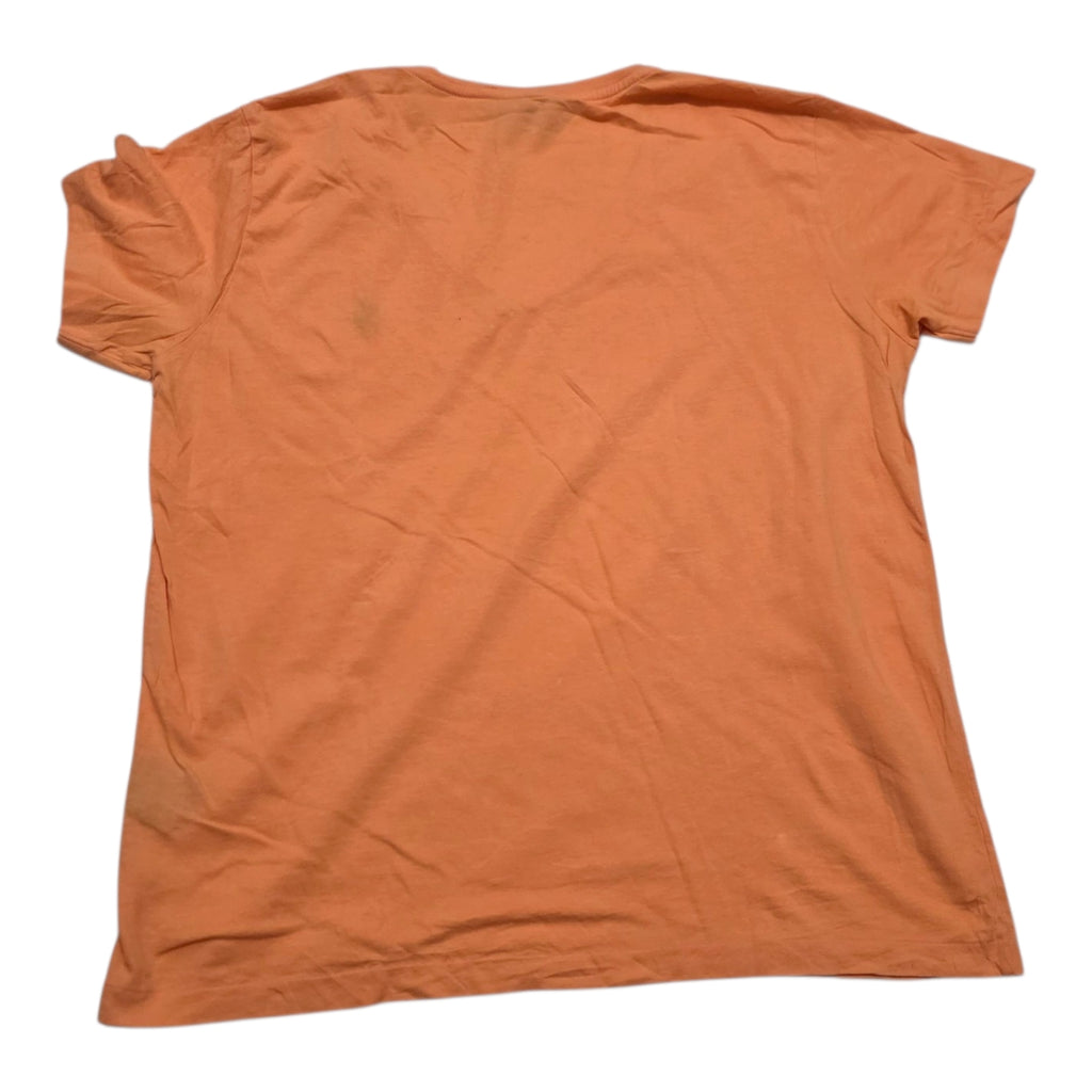 Playera Ralph Lauren Sport Naranja Poni Azul De Mujer