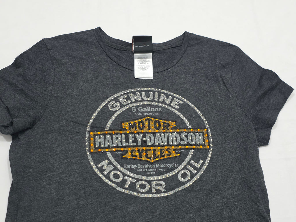 Playera Harley Davidson De Mujer Grande Gris