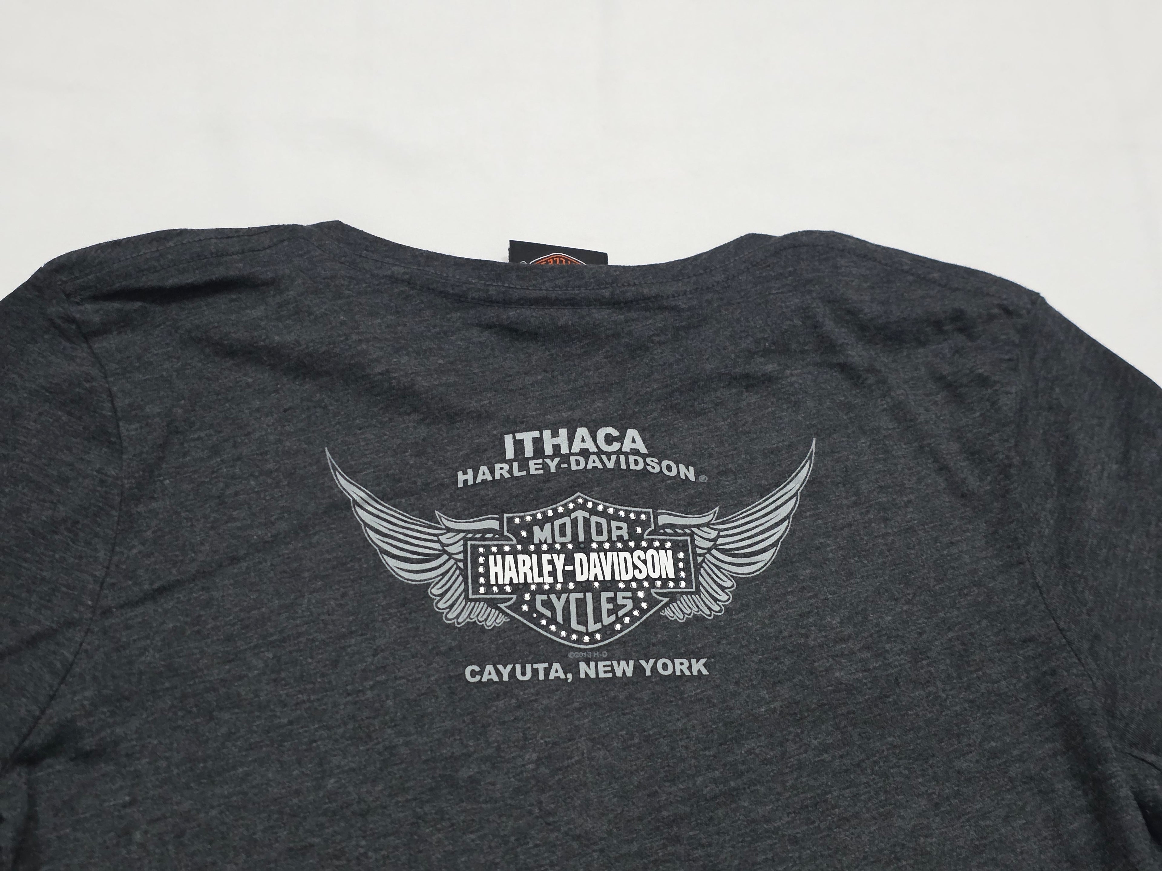 Playera Harley Davidson De Mujer Grande Gris