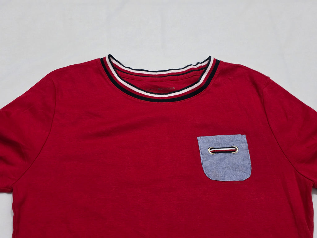 Vestido Tommy Hilfiger Mujer Talla Grande Rojo Manga Corta