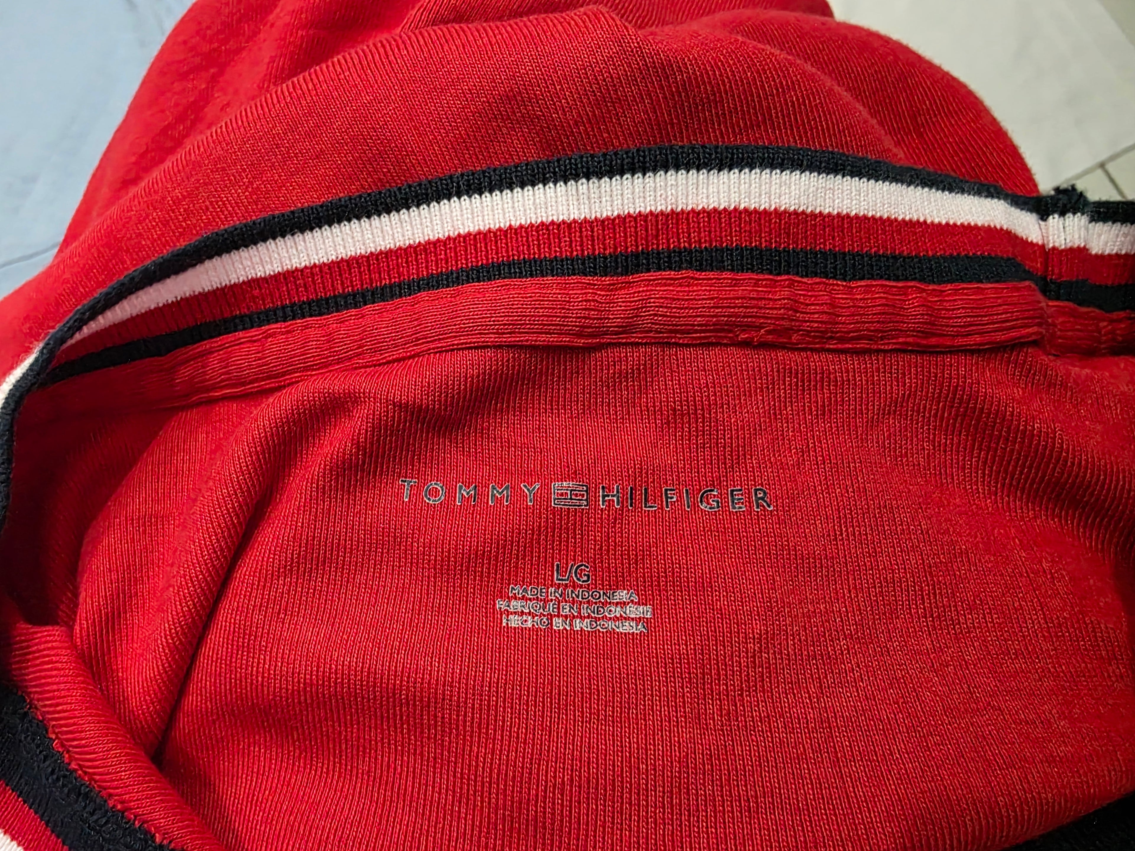 Vestido Tommy Hilfiger Mujer Talla Grande Rojo Manga Corta