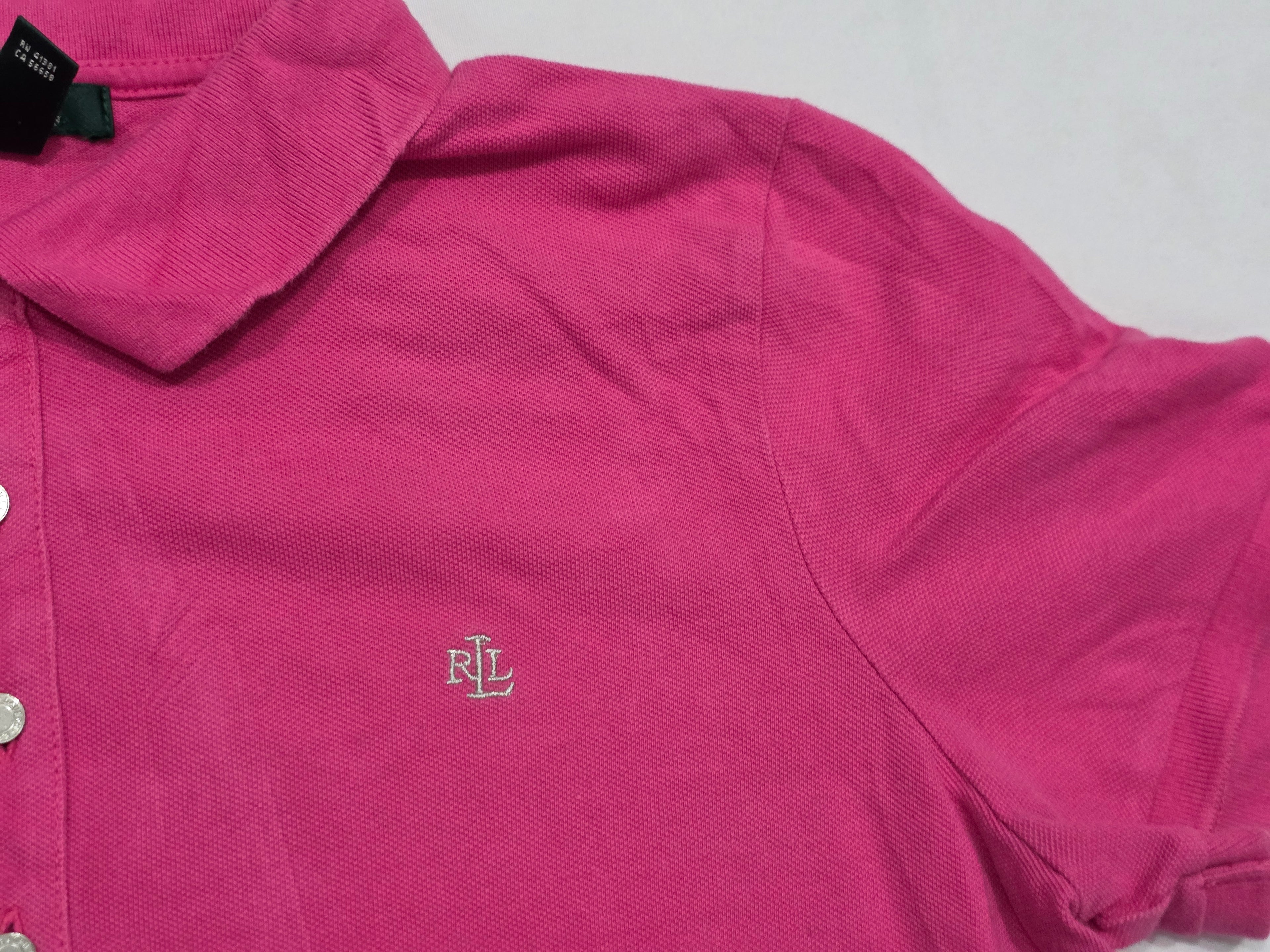 Playera Ralph Lauren Cuello Polo Mujer Extra Grande Rosa