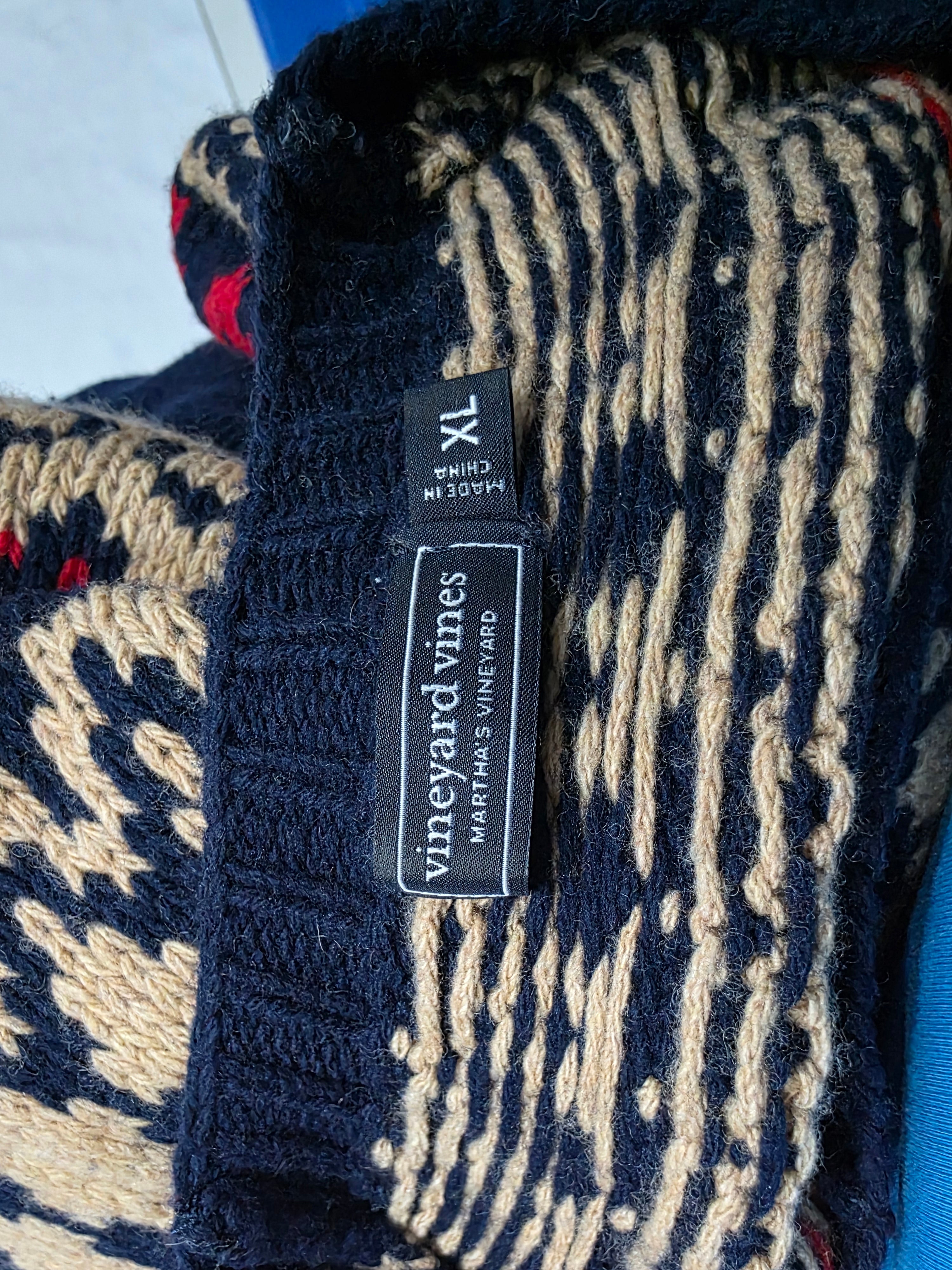Sueter Vineyard Vines Mujer De Super Fina Lana Extra Grande