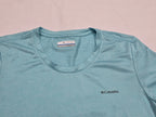 Playera Columbia De Mujer Celeste Talla Chica Manga Corta