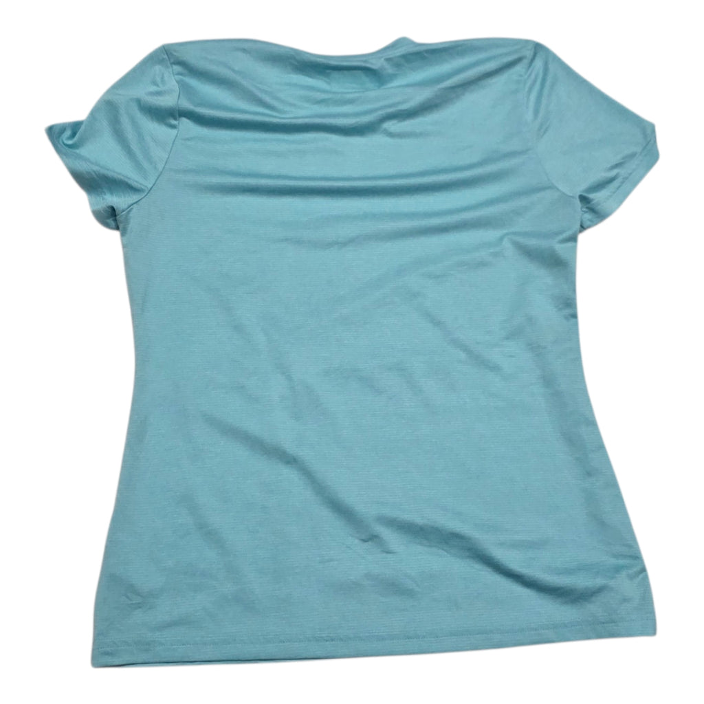 Playera Columbia De Mujer Celeste Talla Chica Manga Corta