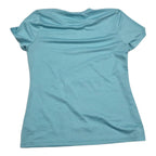Playera Columbia De Mujer Celeste Talla Chica Manga Corta