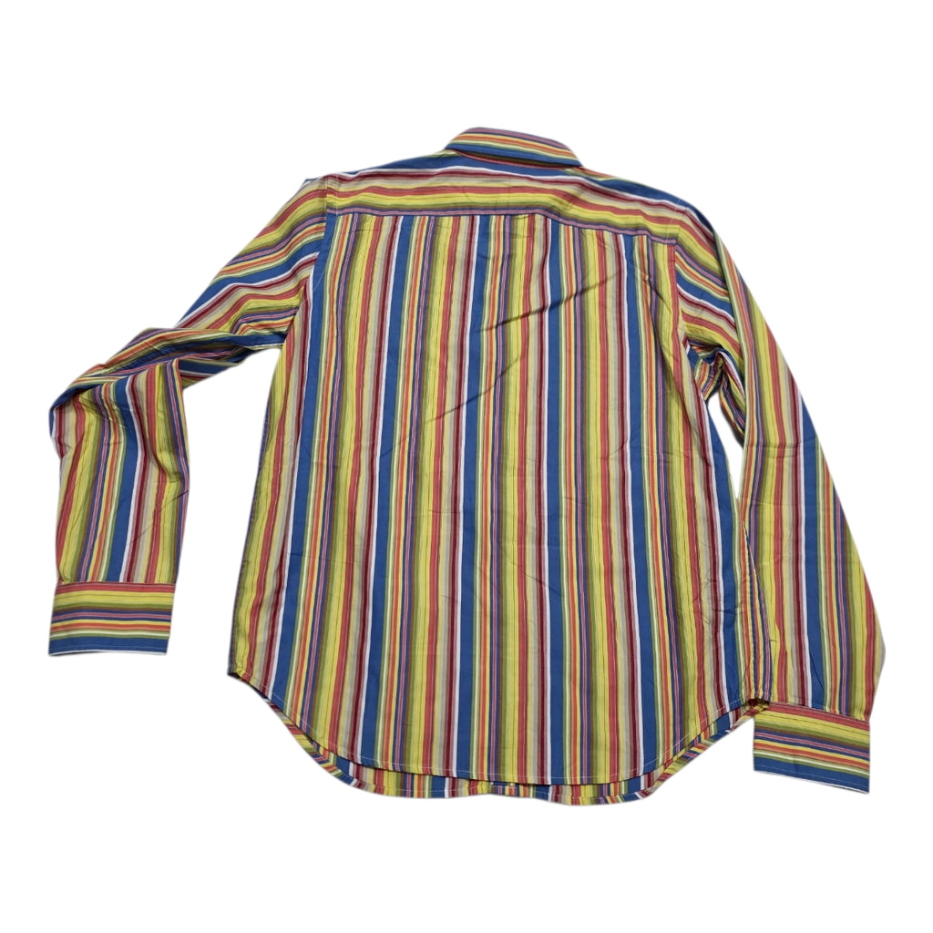 Camisa Ralph Lauren Mujer Talla Chica Amarillo Con Lineas
