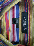 Camisa Ralph Lauren Mujer Talla Chica Amarillo Con Lineas