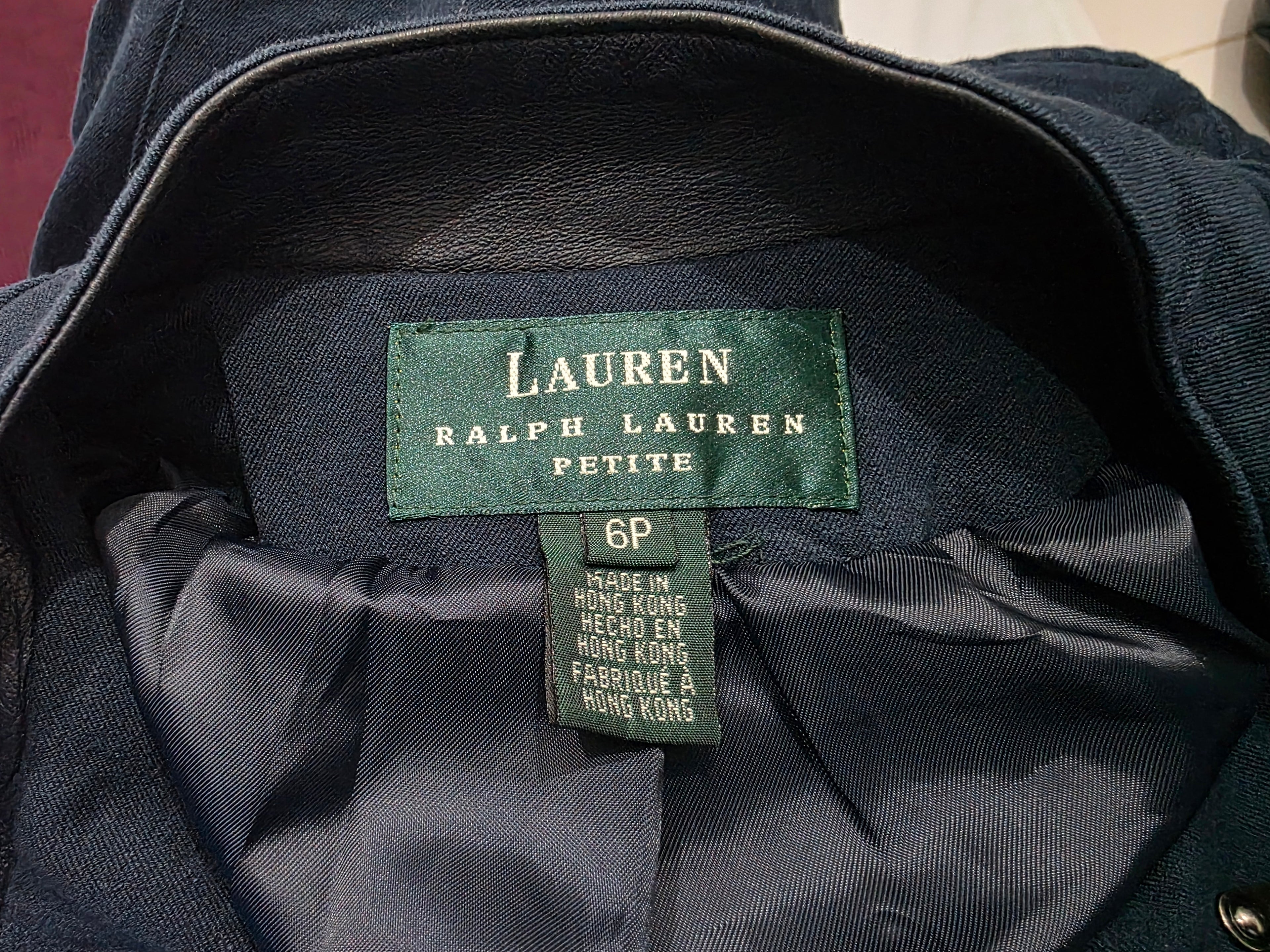 Chaqueta Saco Azul Marino Lauren Ralph Lauren Petite 6p
