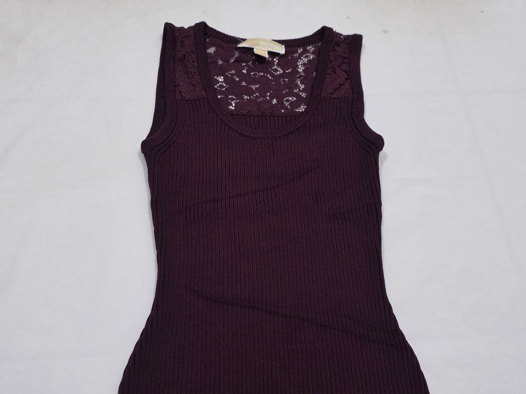 Maxi Vestido Michael Kors De Mujer Chica Vino Sin Mangas
