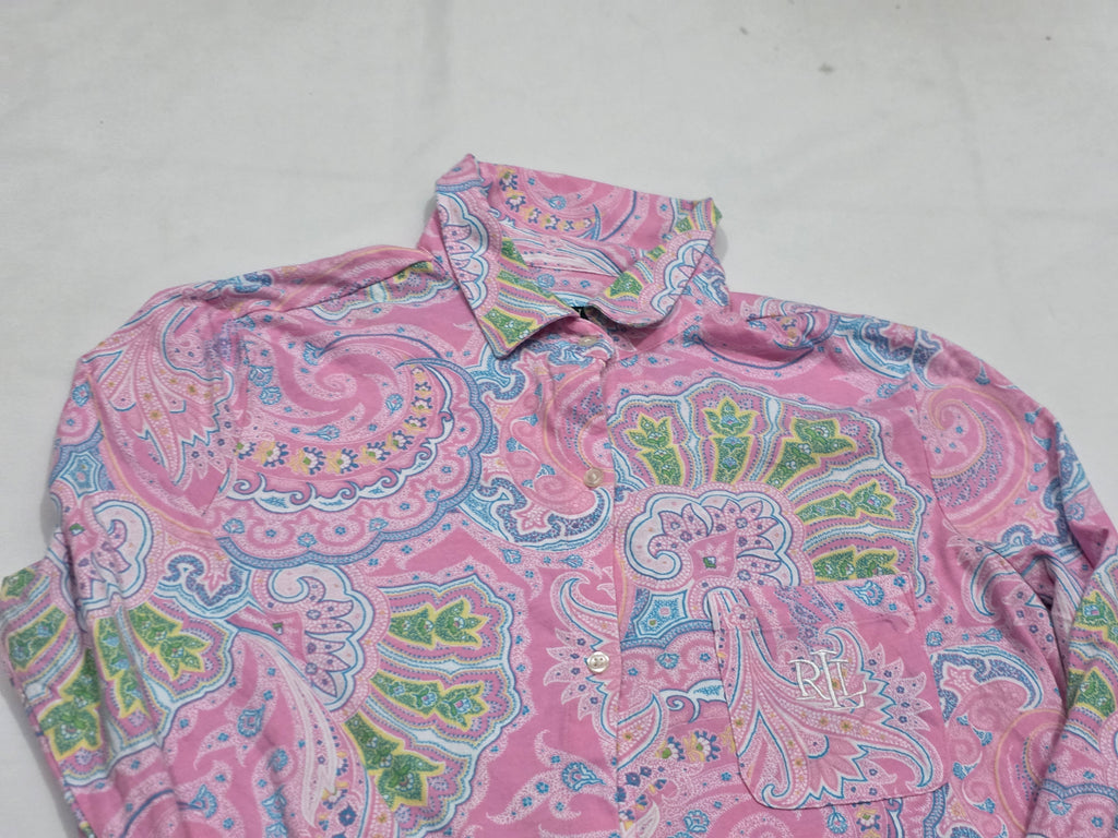 Camison Ralph Lauren De Mujer Talla Chica Rosa Con Figuras
