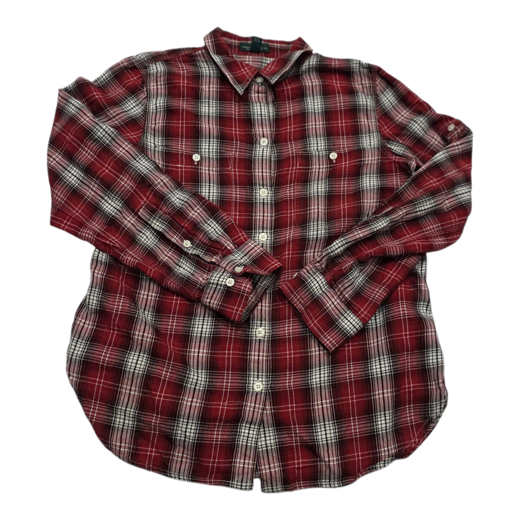 Camisa Ralph Lauren Mujer Mediana Color Rojo Con Cuadros