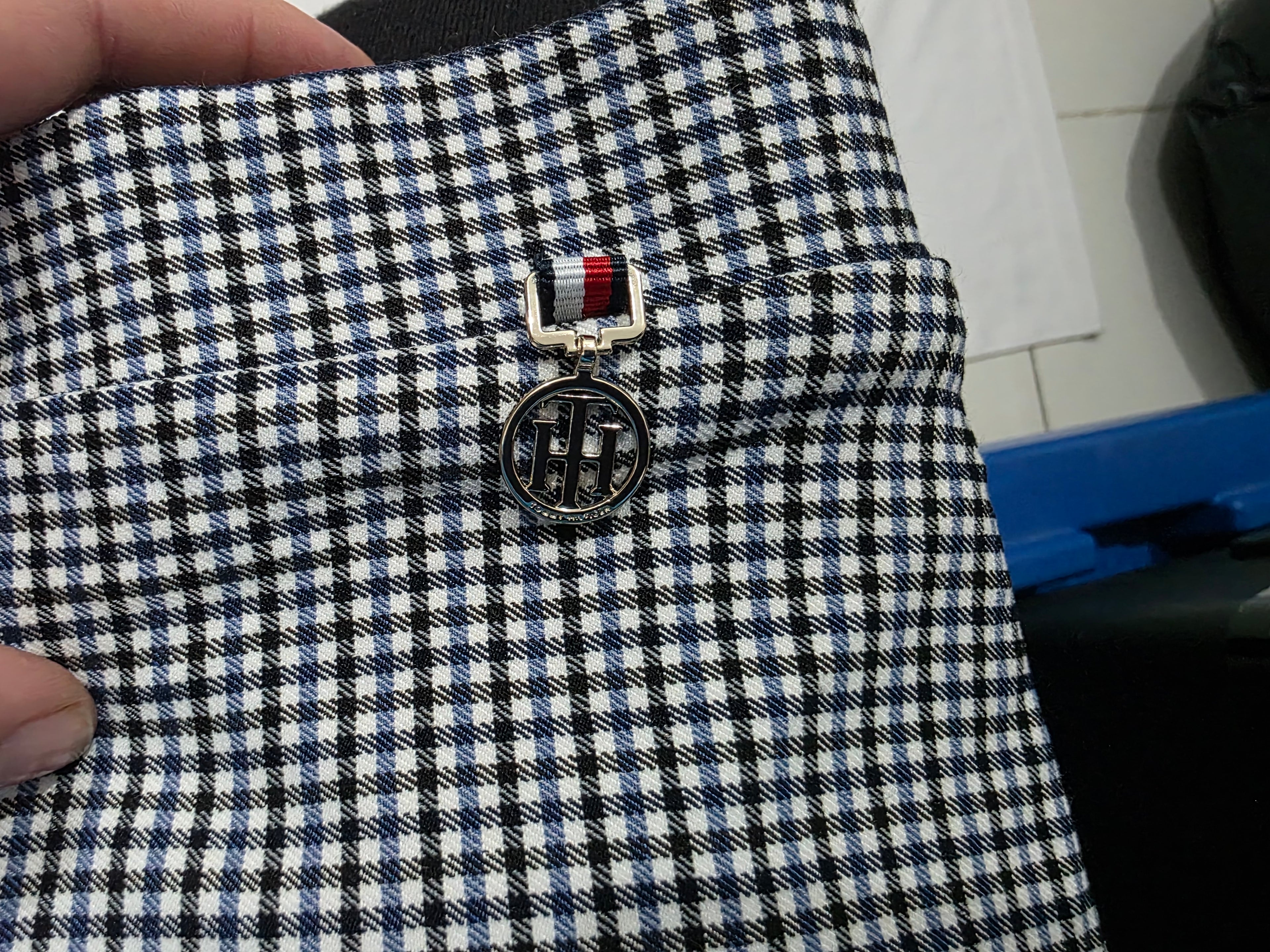 Biker Tommy Hilfiger De Mujer Talla 8 Cuadriculado