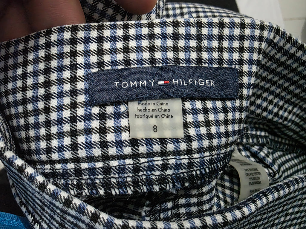 Biker Tommy Hilfiger De Mujer Talla 8 Cuadriculado
