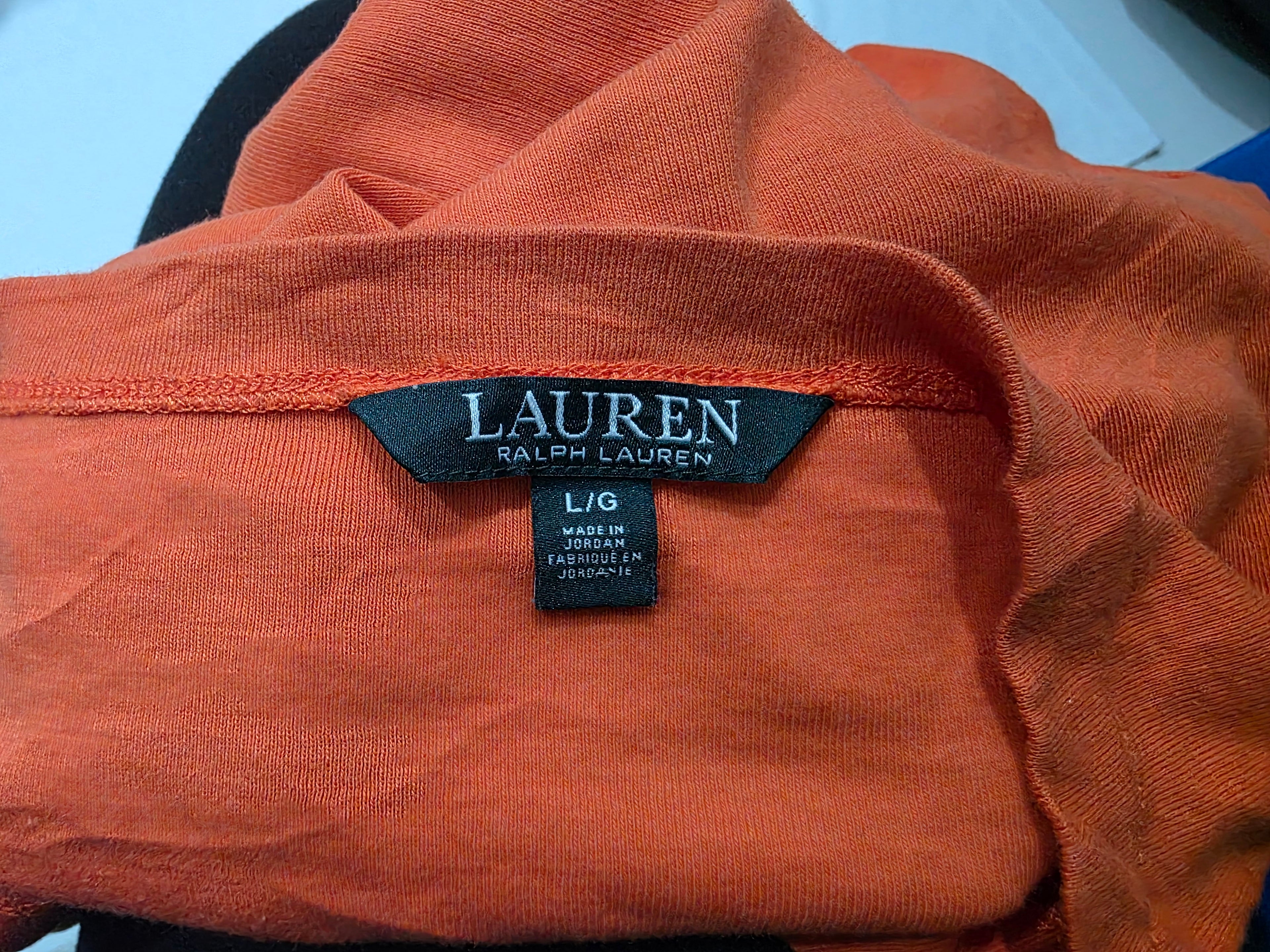 Playera Ralph Lauren De Mujer Talla Grande Color Naranja