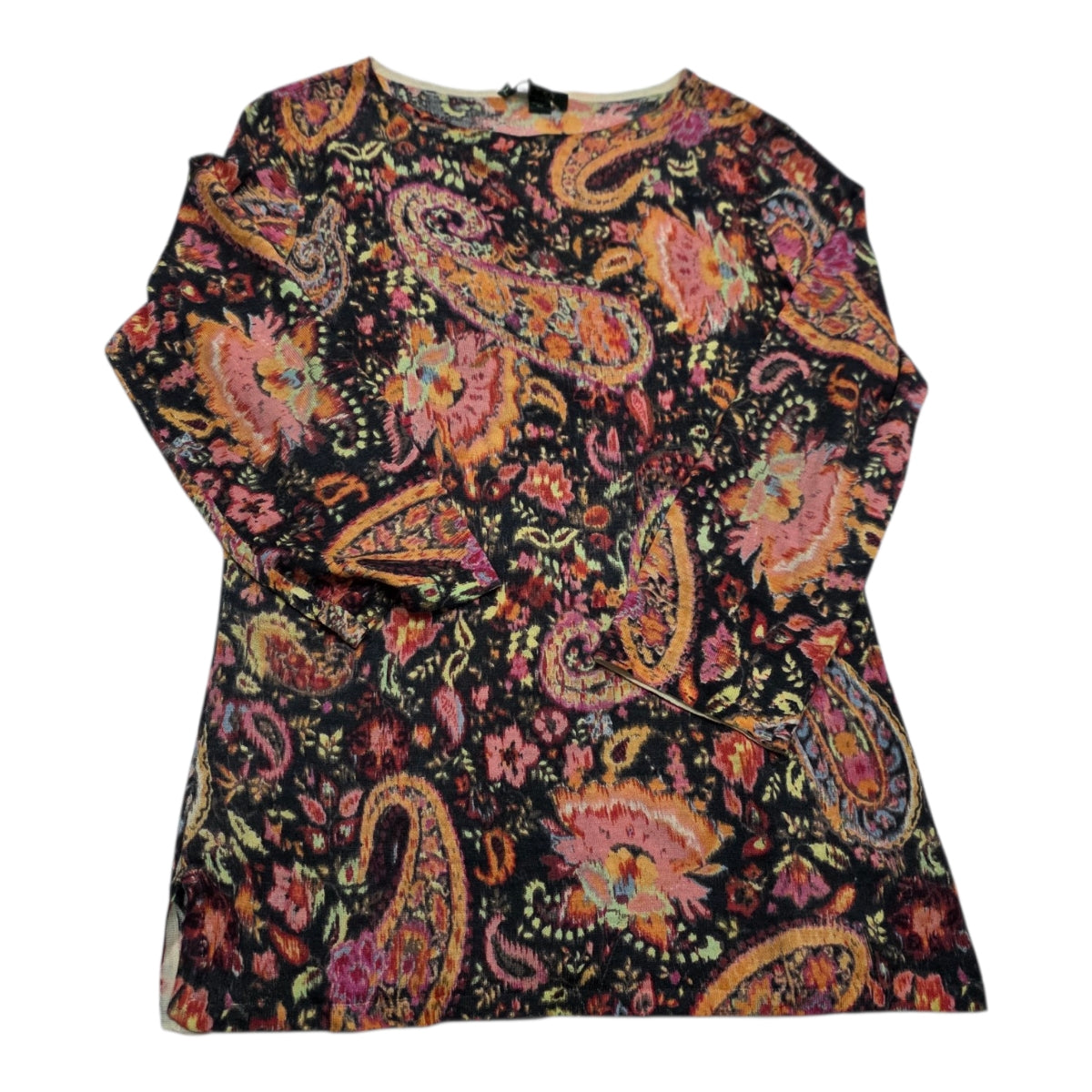 Blusa Ralph Lauren De Seda Talla Grande Multicolor