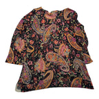 Blusa Ralph Lauren De Seda Talla Grande Multicolor