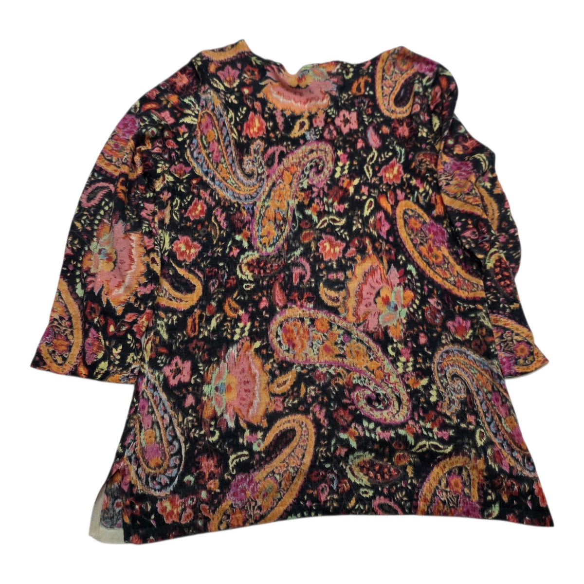 Blusa Ralph Lauren De Seda Talla Grande Multicolor