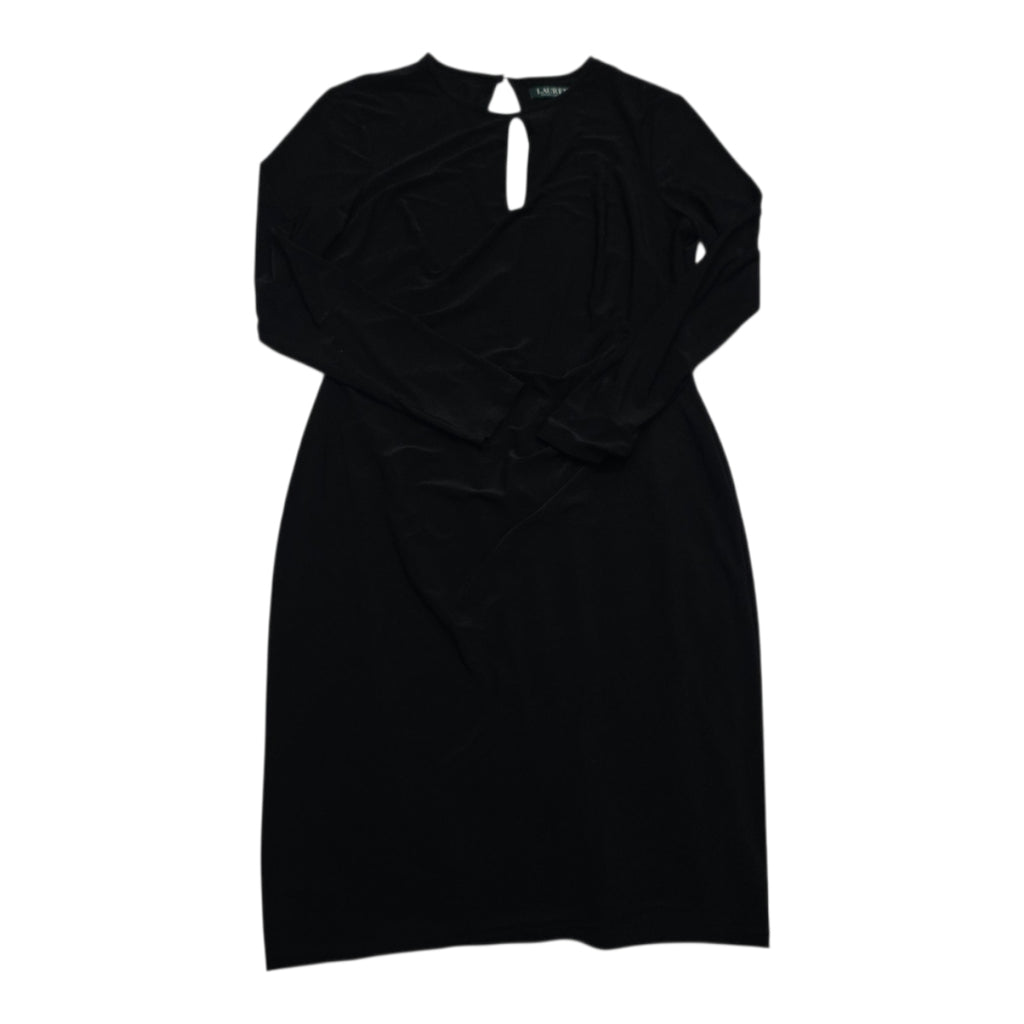 Vestido Ralph Lauren Mujer Talla 14 Color Negro Manga Larga