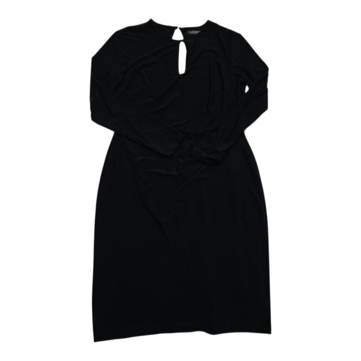 Vestido Ralph Lauren Mujer Talla 14 Color Negro Manga Larga