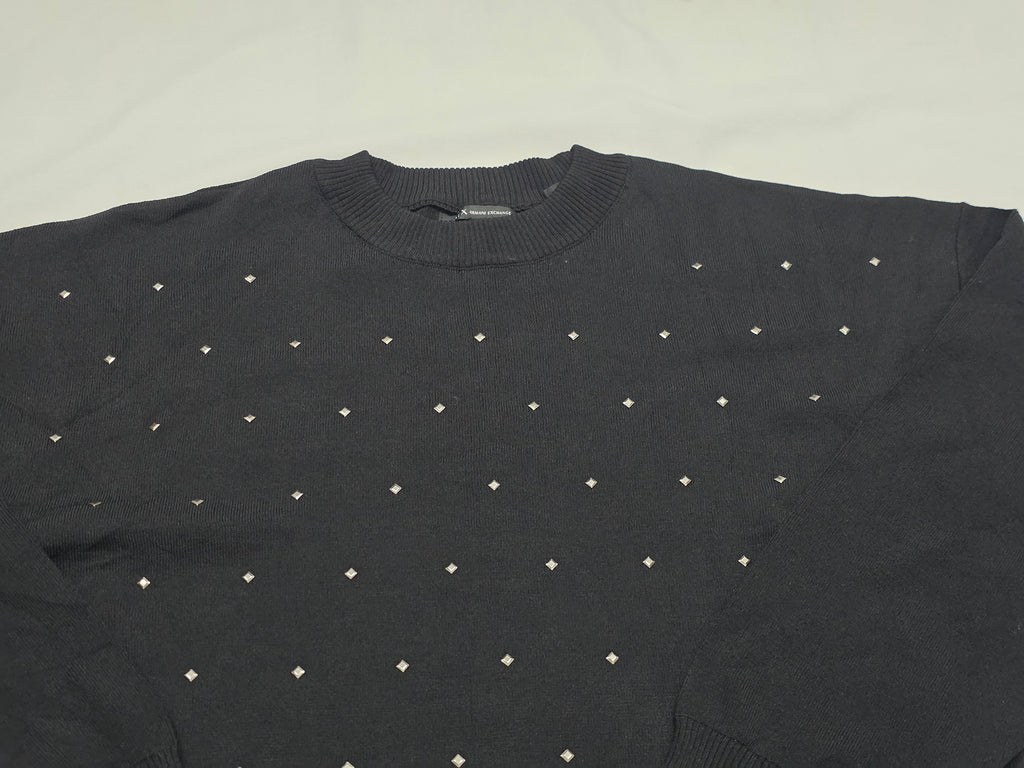 Sueter Armani Exchange De Mujer Color Negro Con Estoperoles