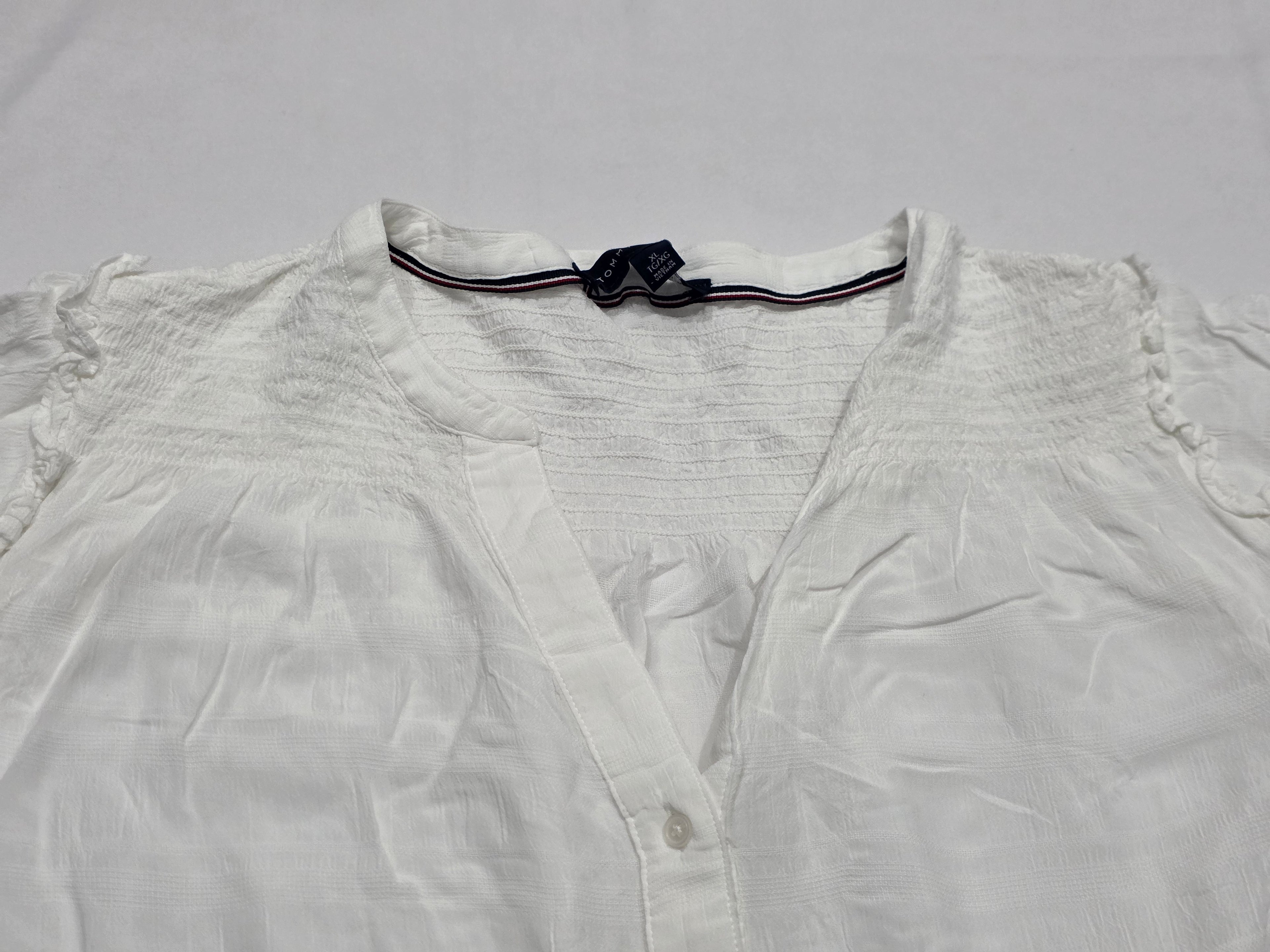 Camisa Tommy Hilfiger Viscose Blanco Mujer Extra Grande