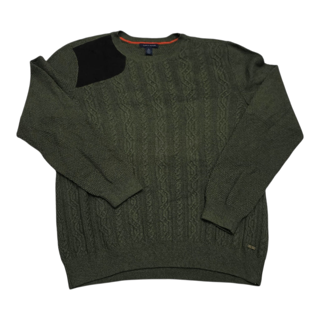 Sueter Tommy Hilfiger Mujer Extra Grande Verde Con Cafe