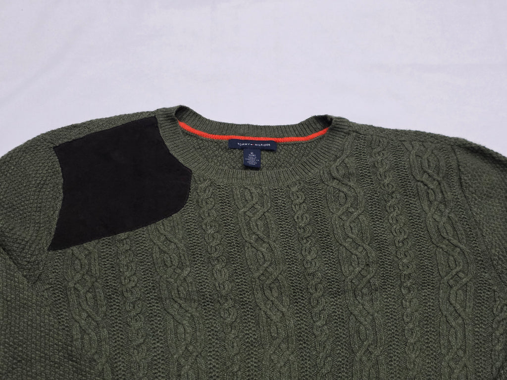 Sueter Tommy Hilfiger Mujer Extra Grande Verde Con Cafe