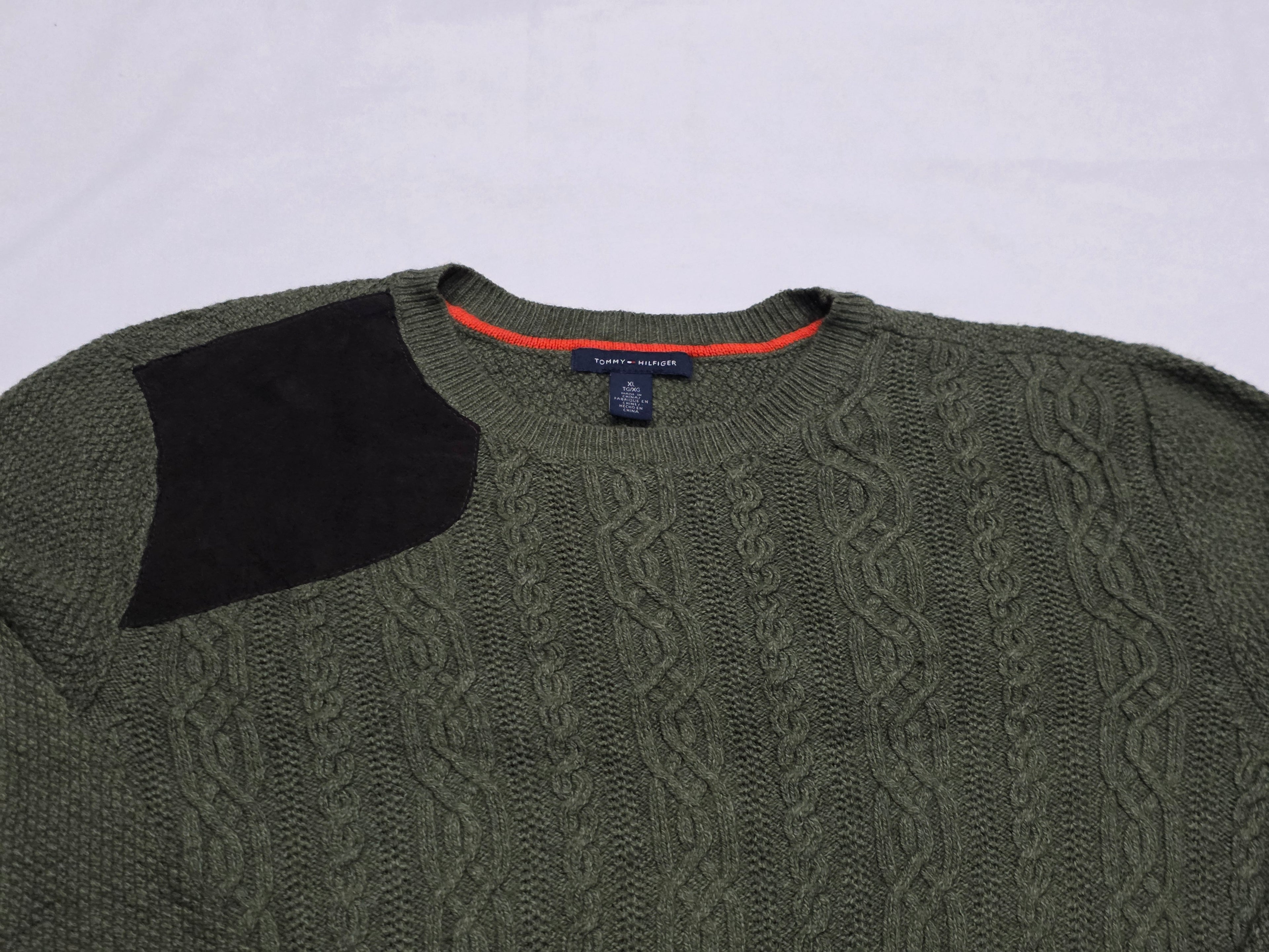 Sueter Tommy Hilfiger Mujer Extra Grande Verde Con Cafe