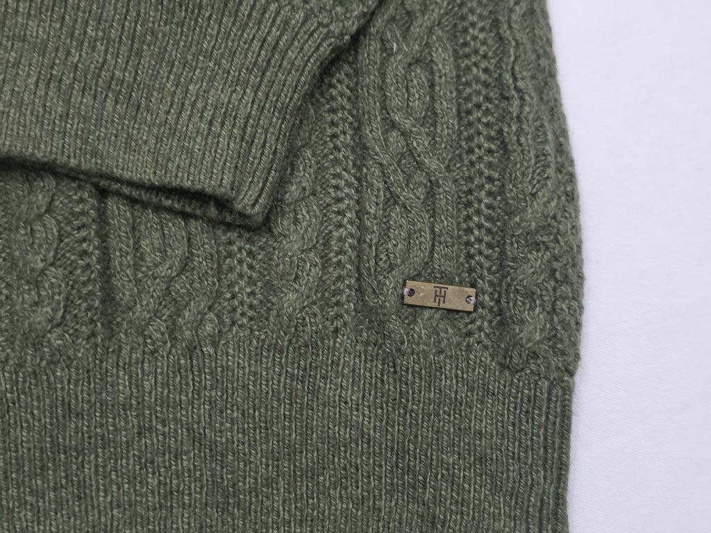 Sueter Tommy Hilfiger Mujer Extra Grande Verde Con Cafe
