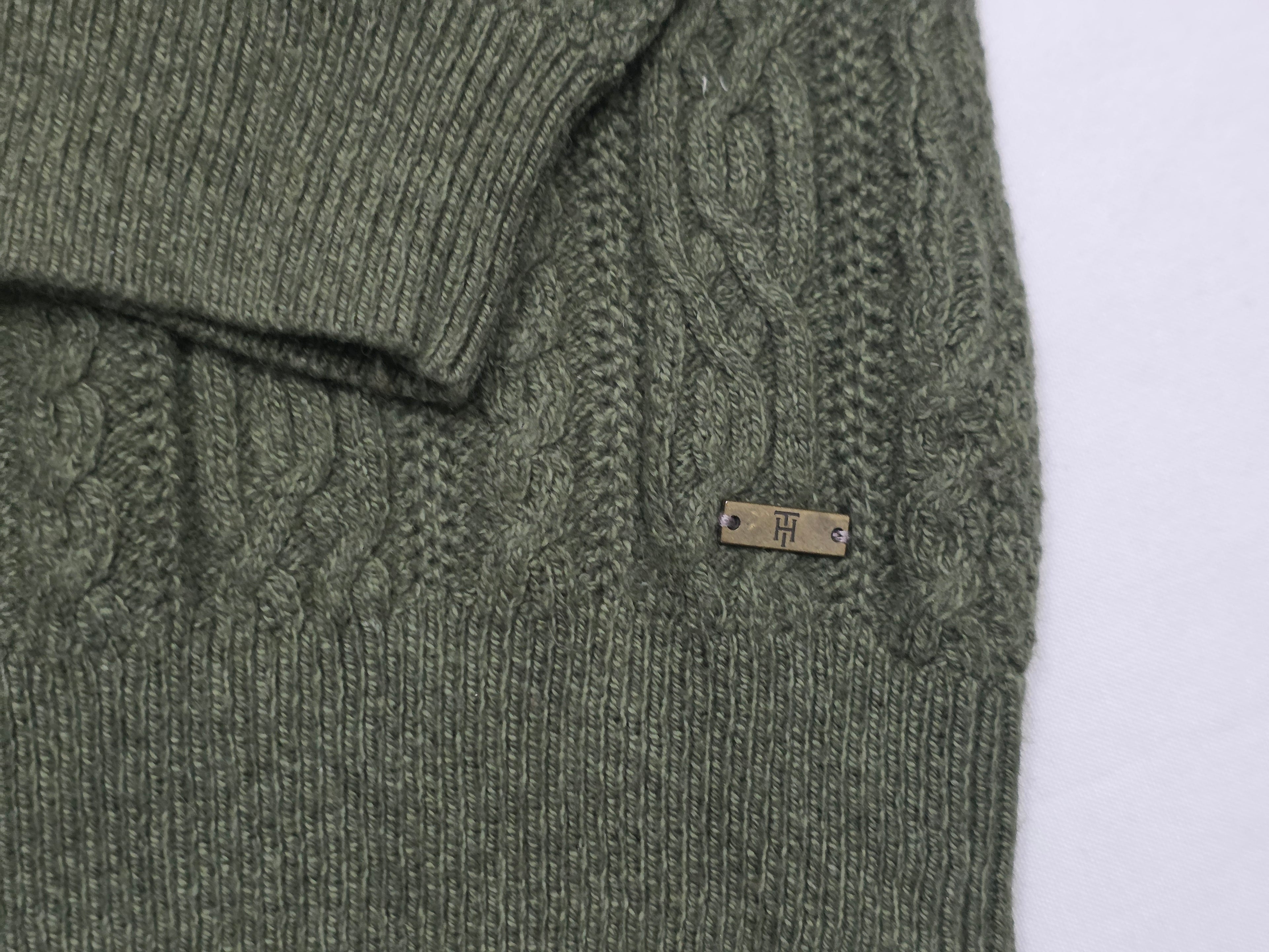Sueter Tommy Hilfiger Mujer Extra Grande Verde Con Cafe