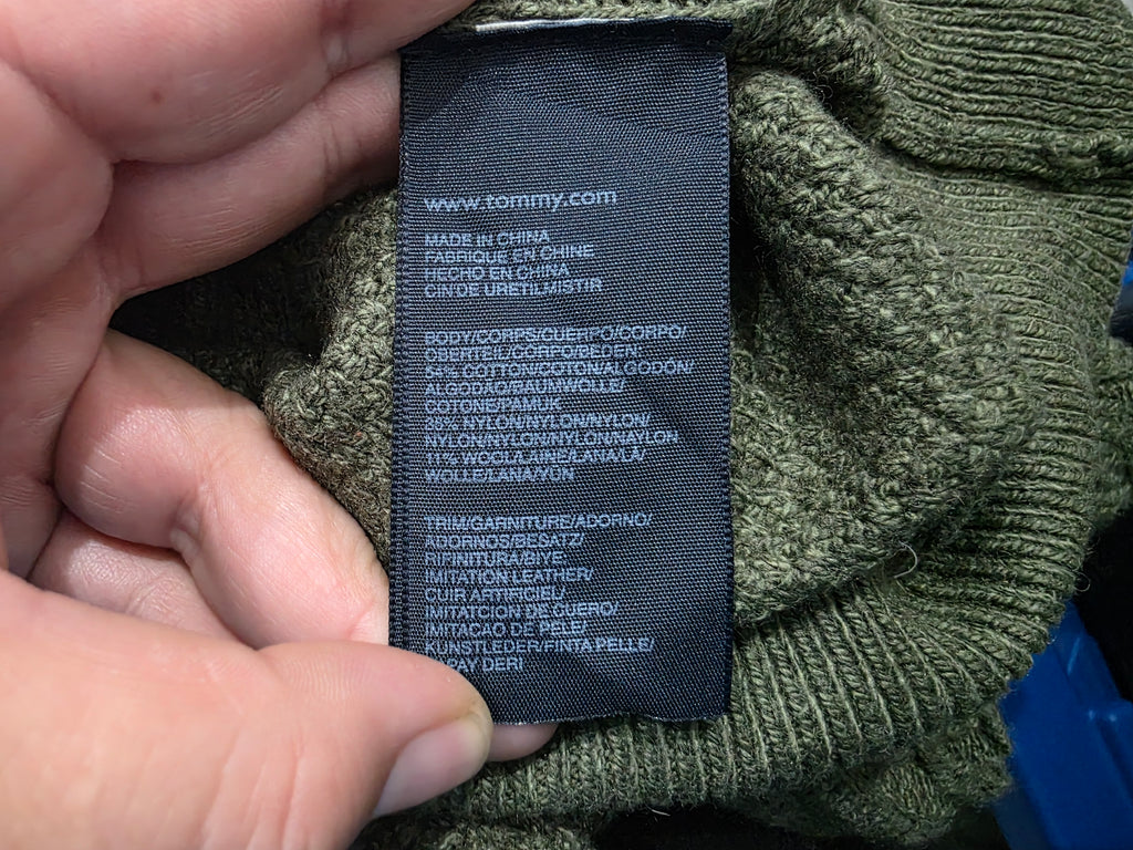 Sueter Tommy Hilfiger Mujer Extra Grande Verde Con Cafe
