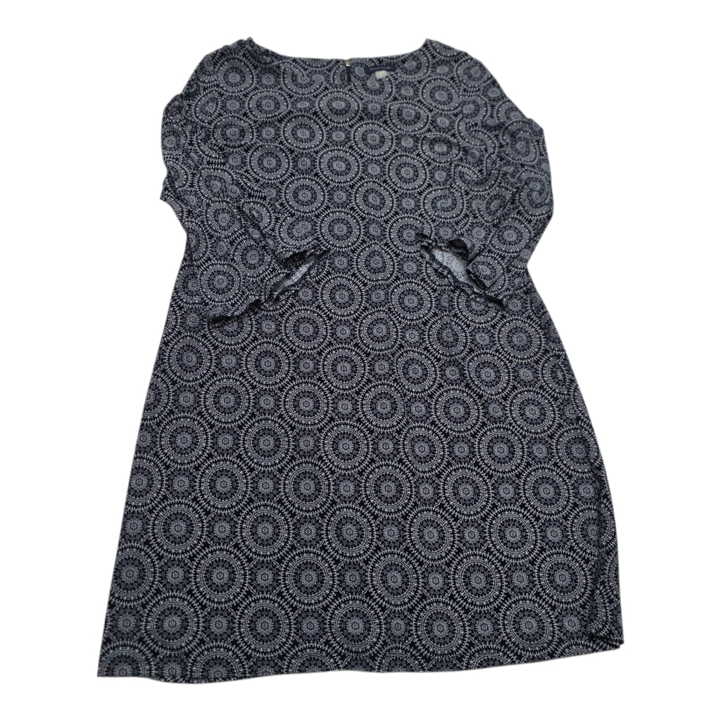 Vestido Tommy Hilfiger Talla 16 Azul Con Figuras Manga Larga